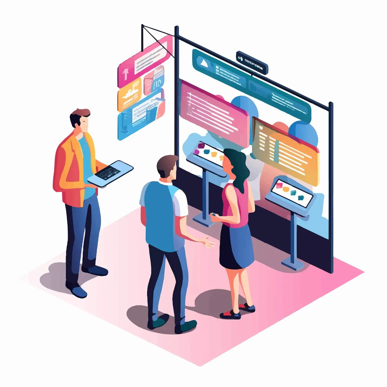 Couple at Commercial Promo Stand — free download from Dotvec