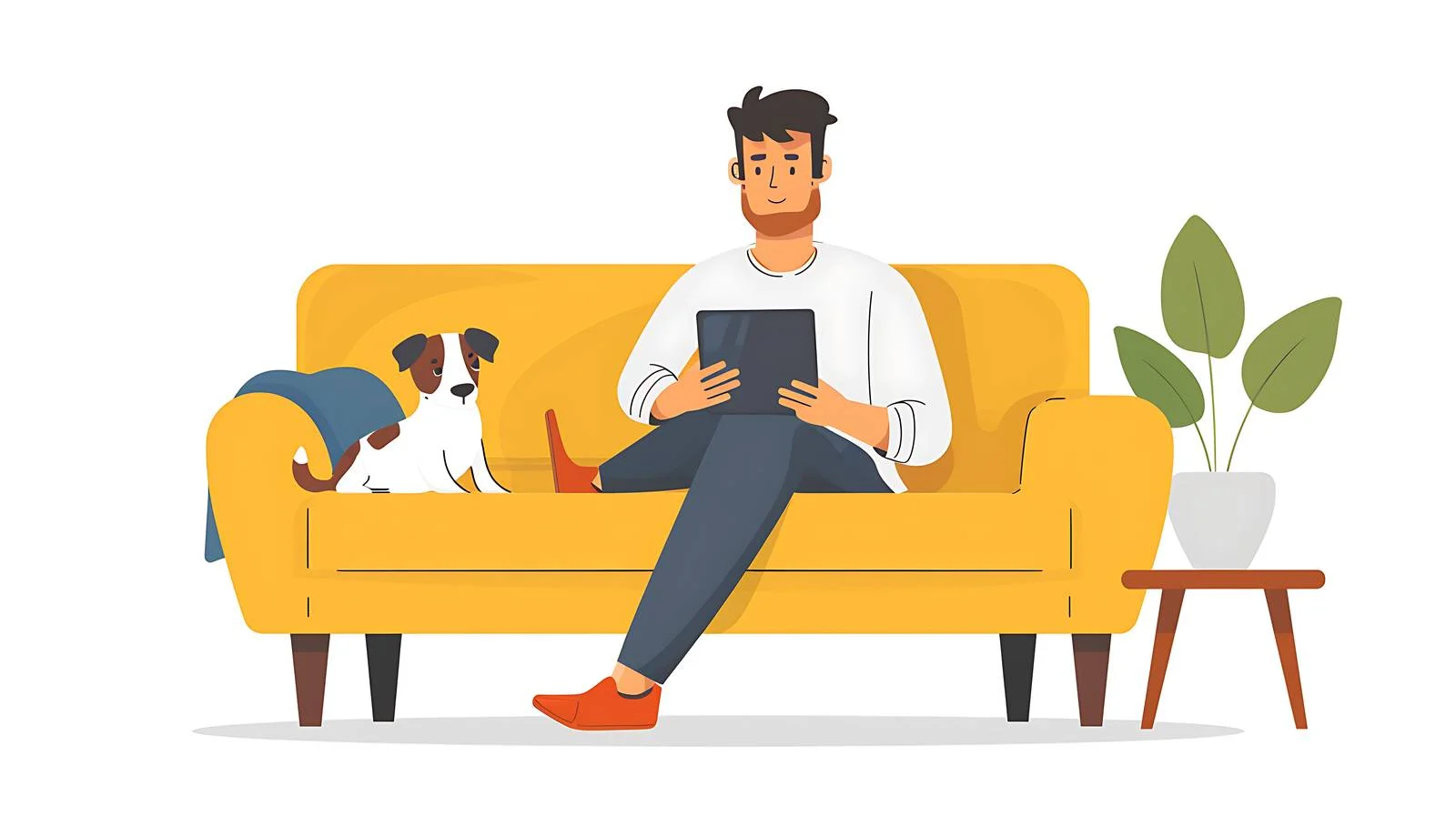 Home Tech Relaxation with Dog Companion — free download from Dotvec