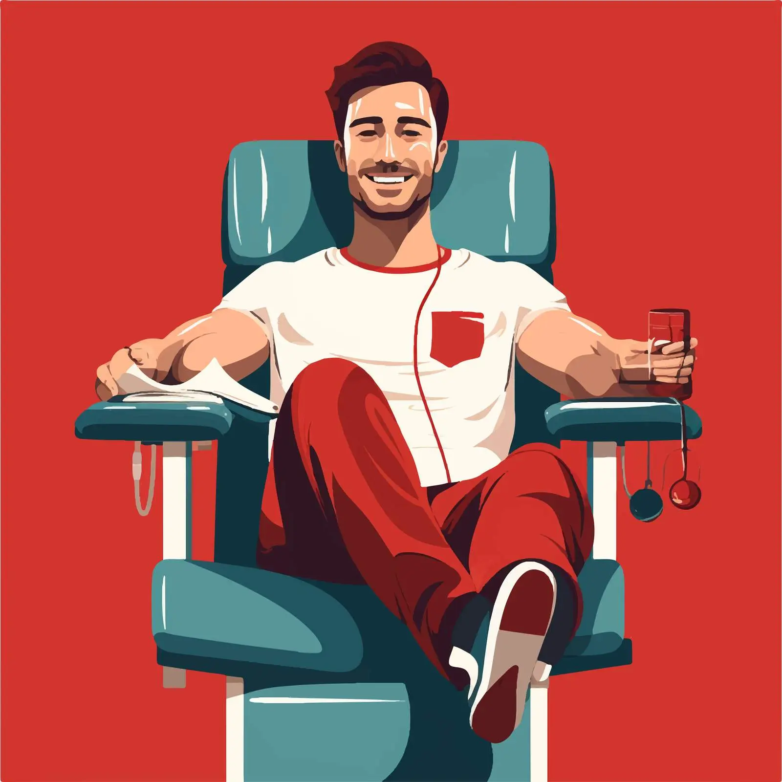 Cartoon Vector Illustration of Blood Donor – free blood image from Dotvec