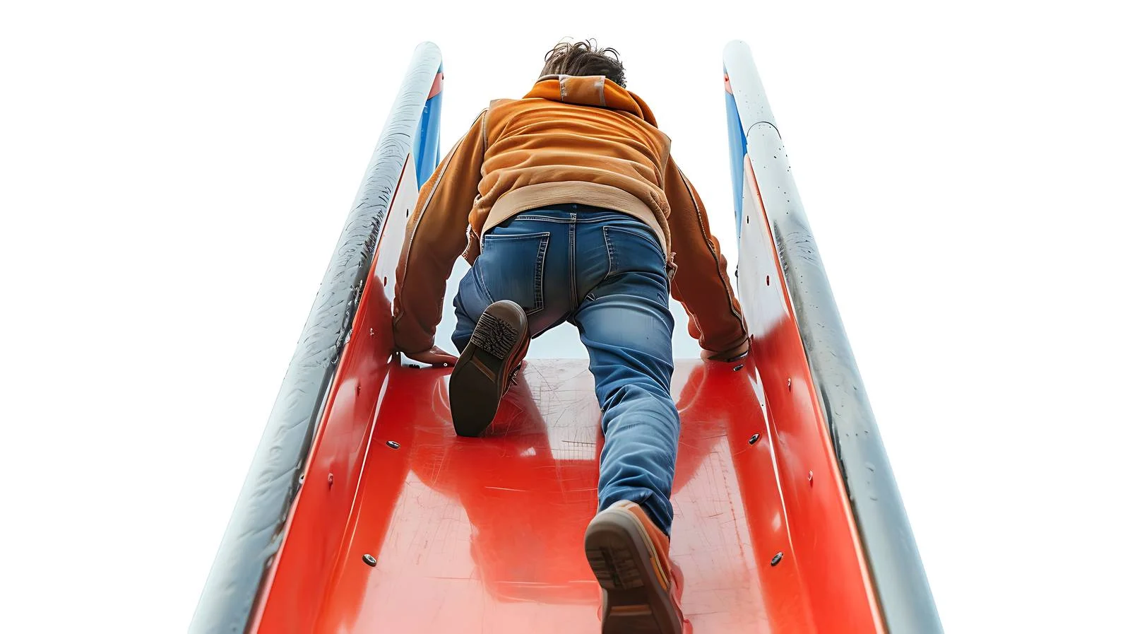 Man Climbing Slide Observation Isolated — free download from Dotvec