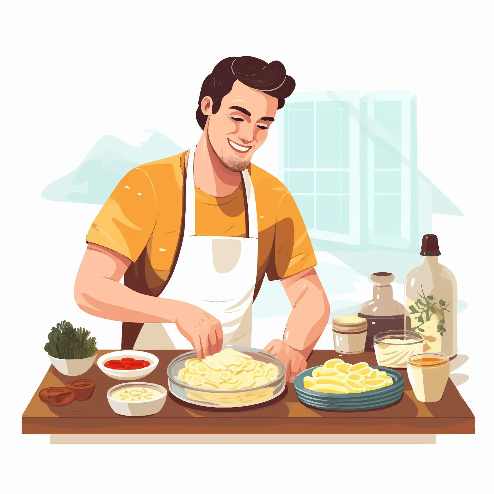 Home Chef Preparing Pasta with Grated Parmesan — free download from Dotvec