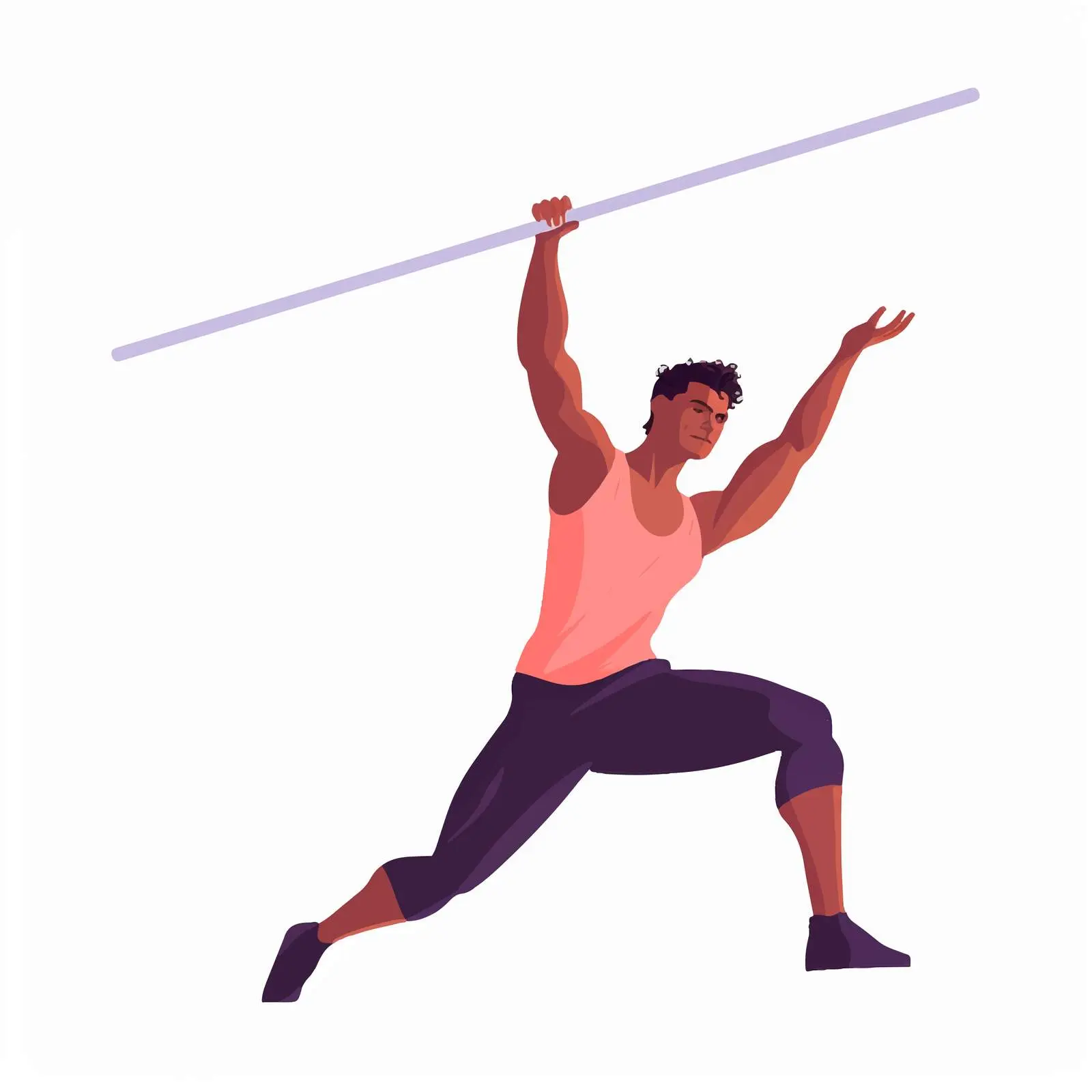 Male Dancer Performing Split on Pole – free split image from Dotvec