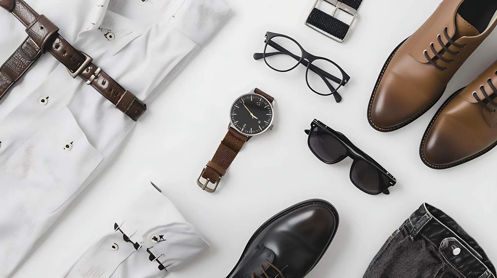 Stylish Man's Fashion Composition with Accessories – free watch image from Dotvec