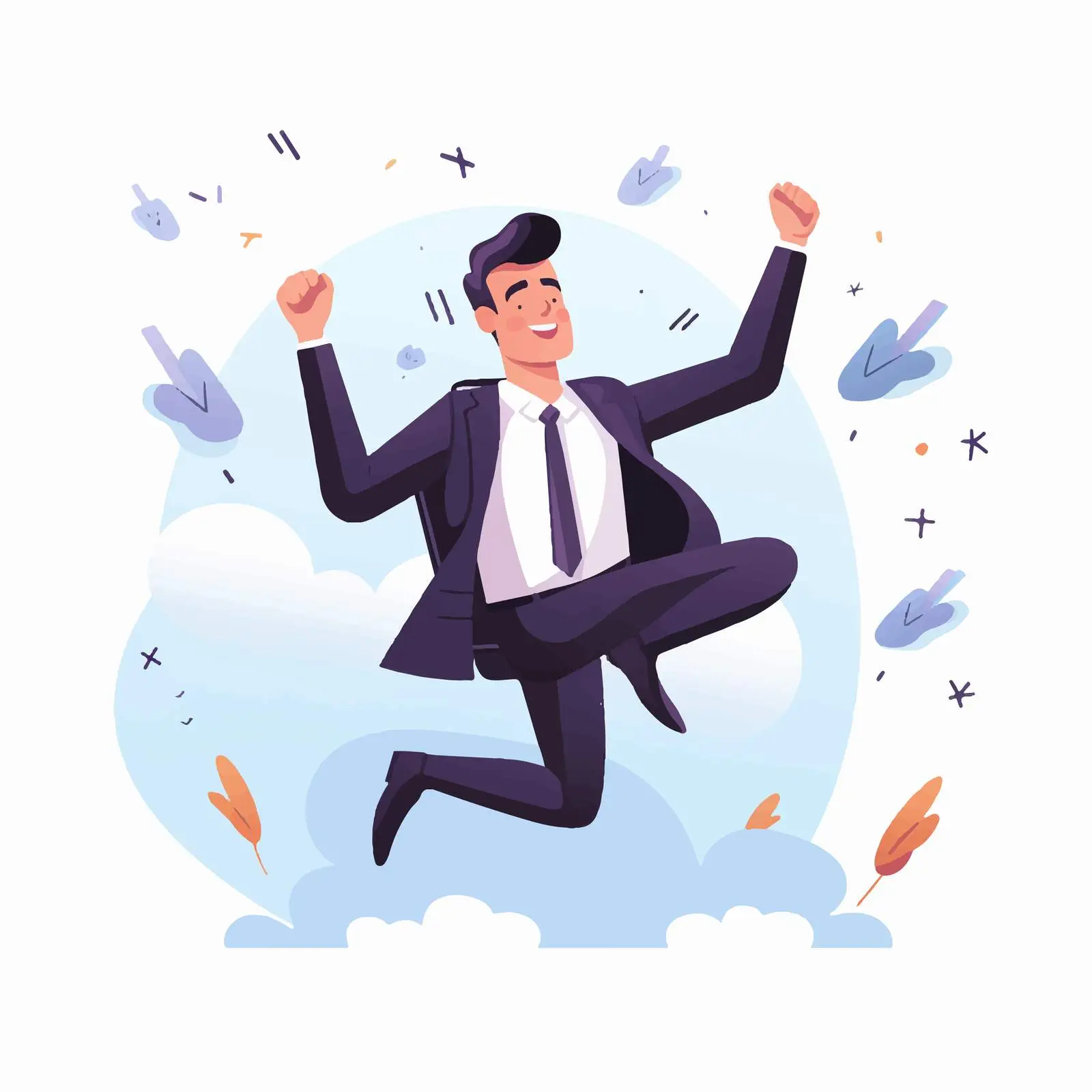 Man Floating in Air with Creative Energy — free download from Dotvec