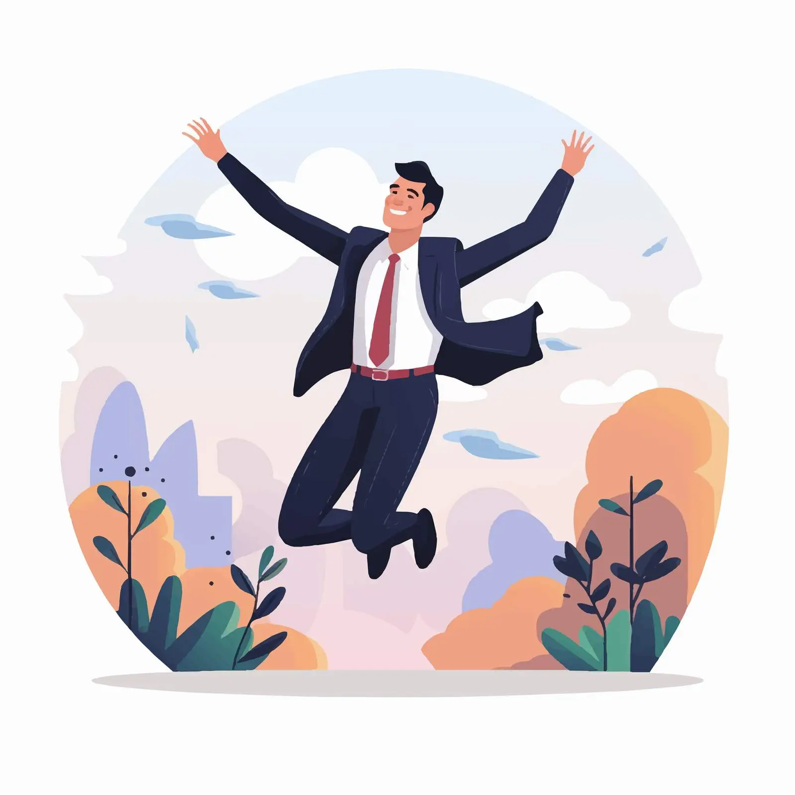 Creative Imagination of a Man Flying — free download from Dotvec