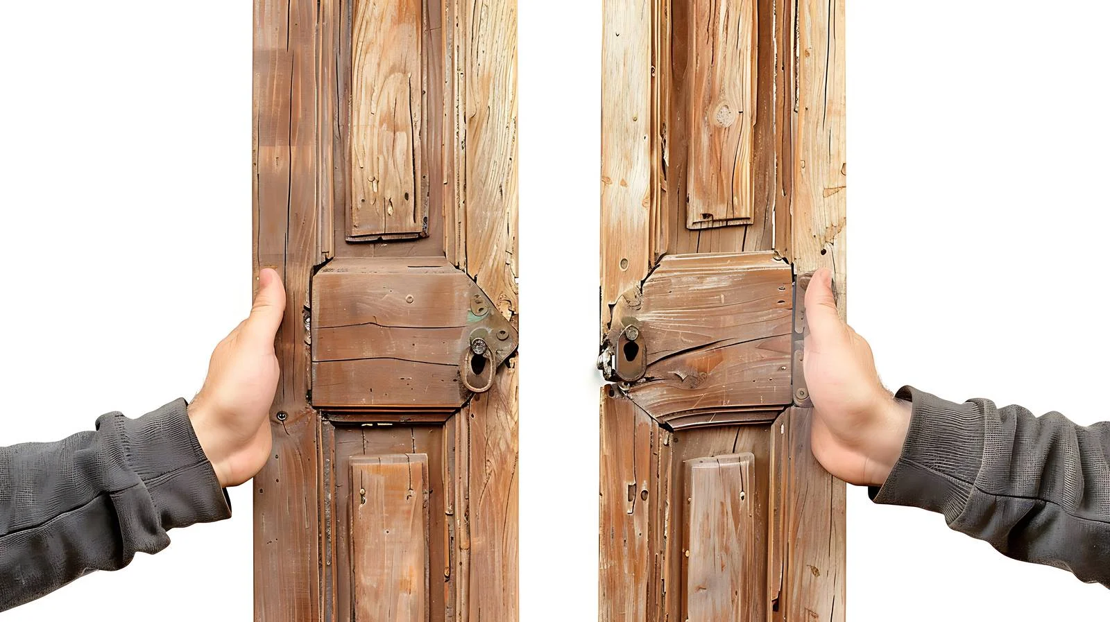 Opening Wood Door by Man — free download from Dotvec