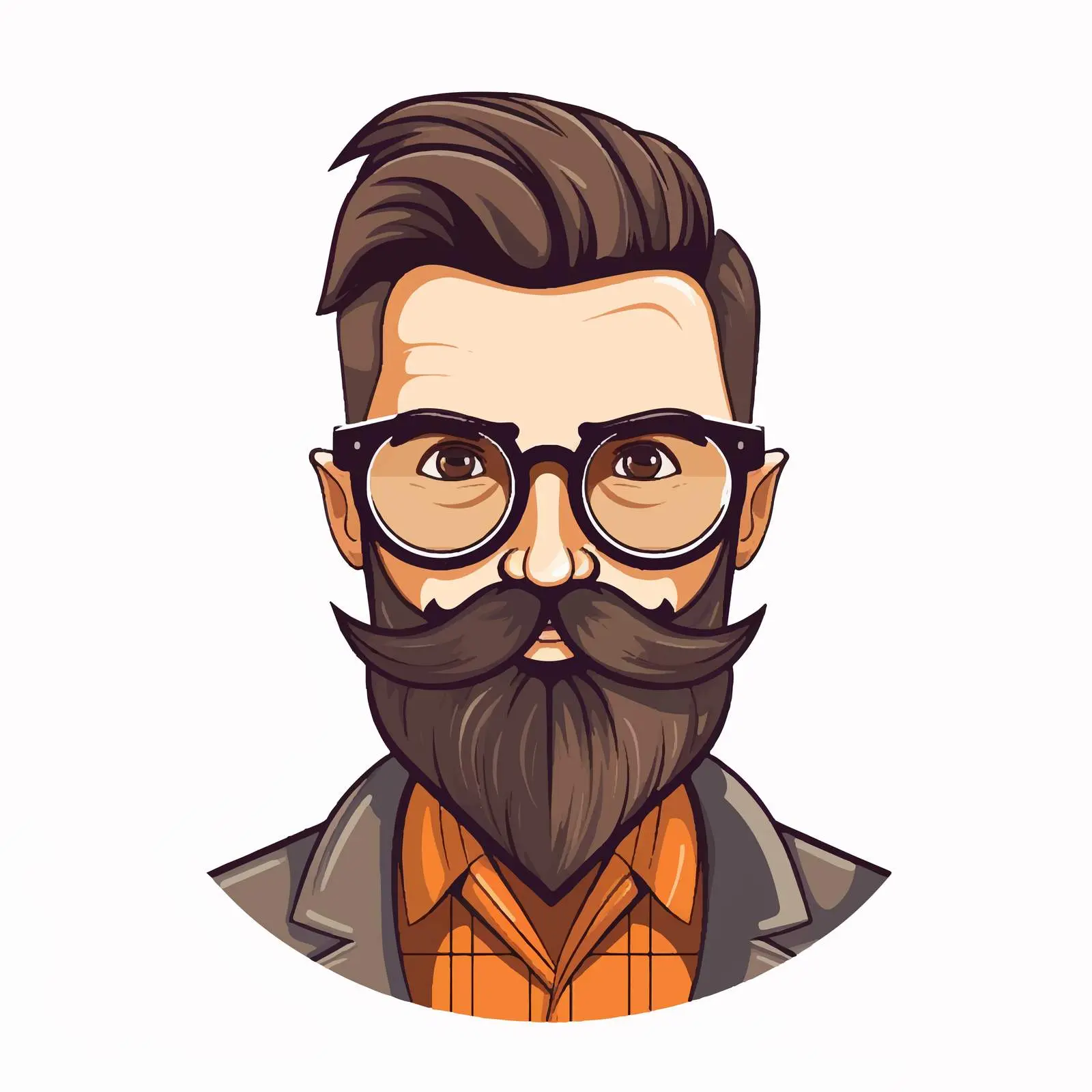 Hipster Man Cartoon Vector Illustration — free download from Dotvec