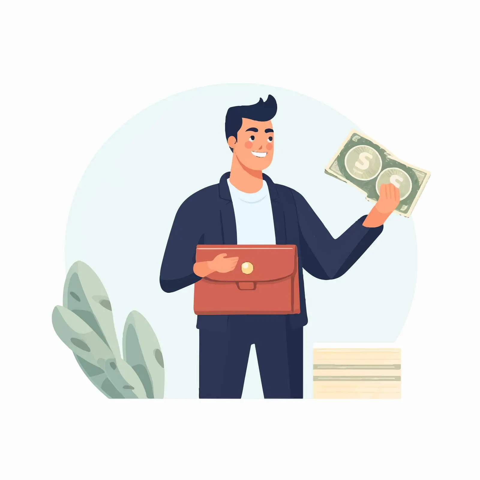 Businessman Holding Open Wallet with Cash – free expense image from Dotvec