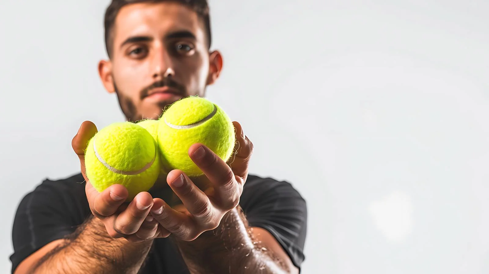 Tennis Player with Balls Isolated — free download from Dotvec
