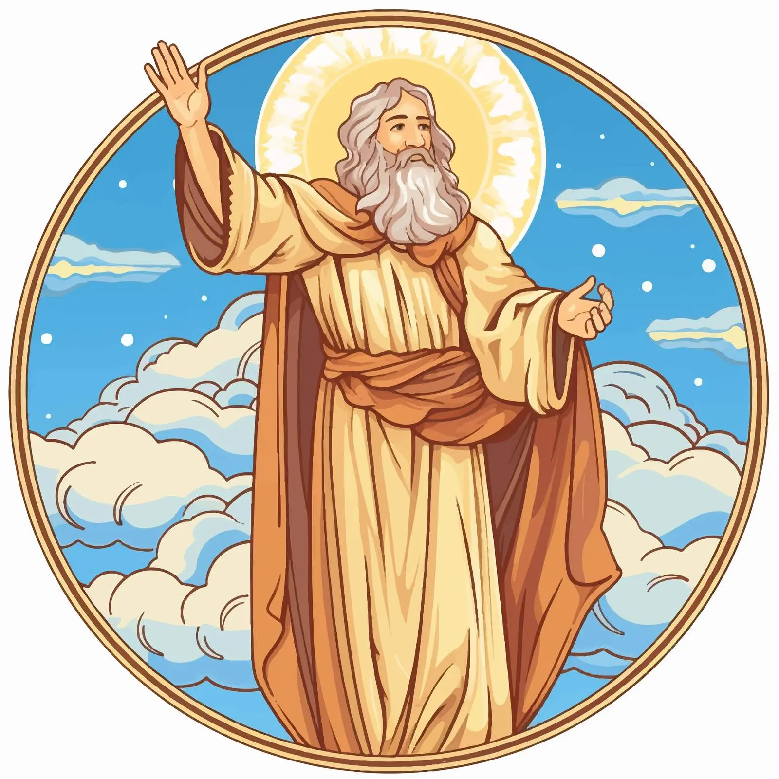 Holy Prophet Moses Holding the Sky Vector Art — free download from Dotvec
