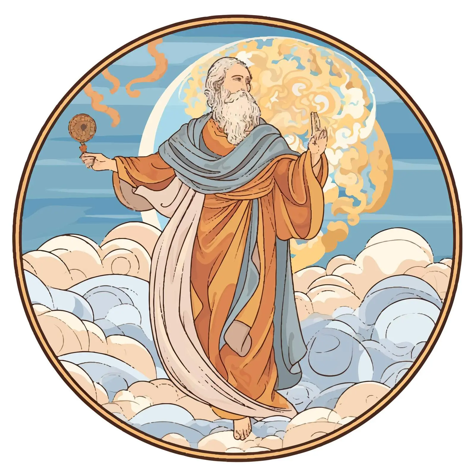 Holy Prophet Moses Icon Vector Art — free download from Dotvec