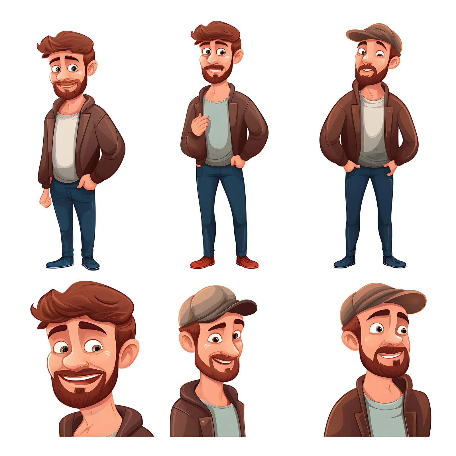 Cartoon Vector Illustration of a Man — free download from Dotvec