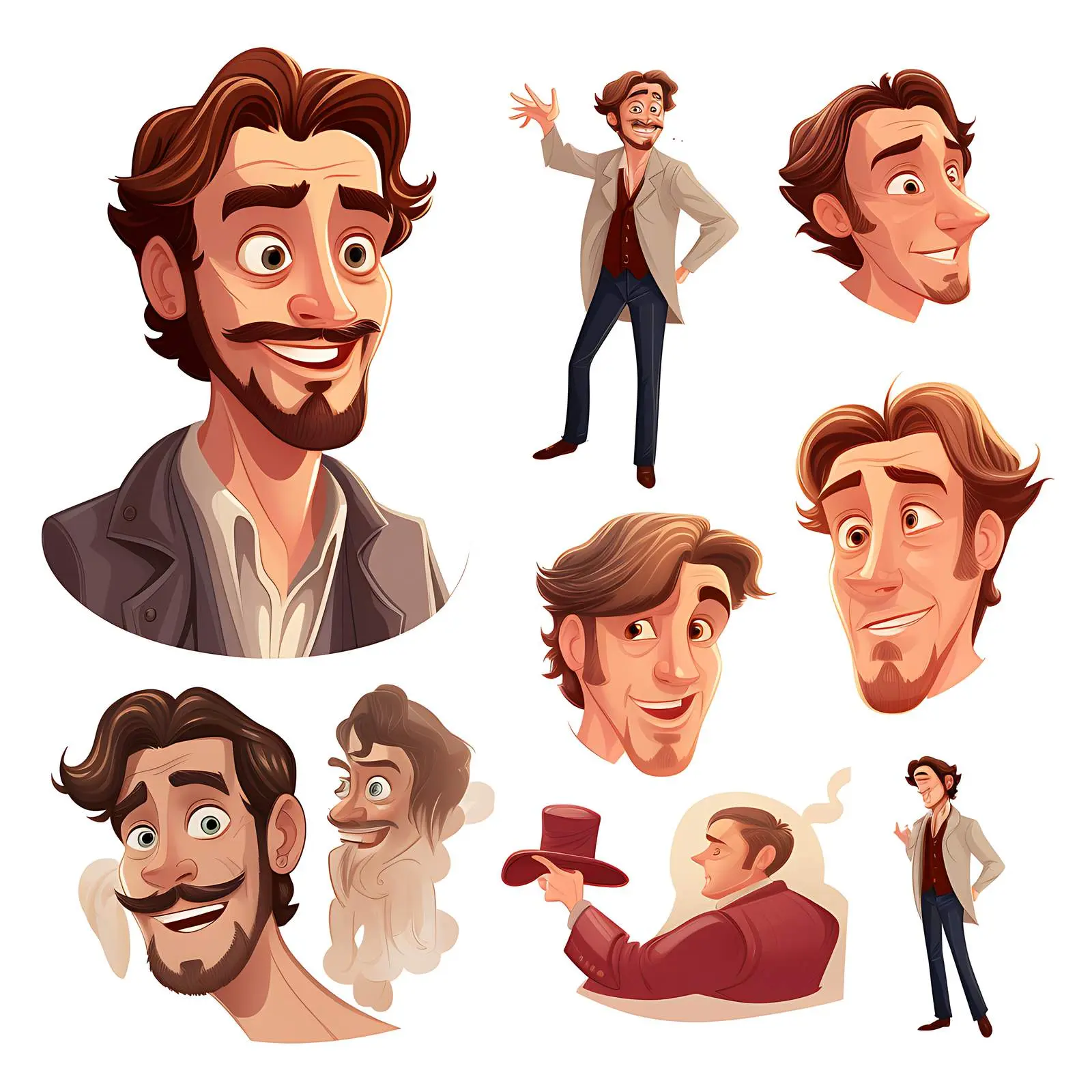 Cartoon Vector Illustration of Isolated Man — free download from Dotvec