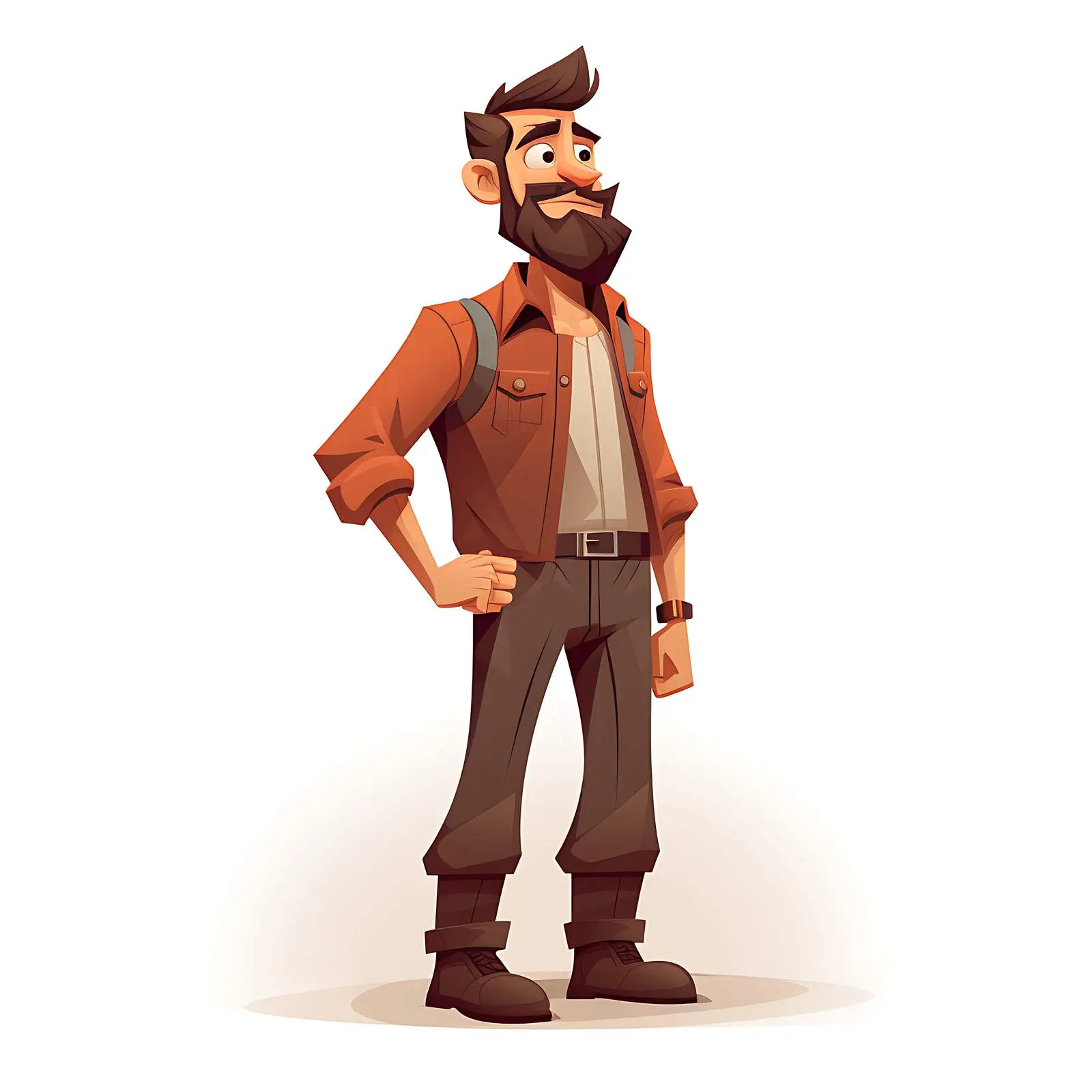 Cartoon Vector Illustration of Isolated Man — free download from Dotvec