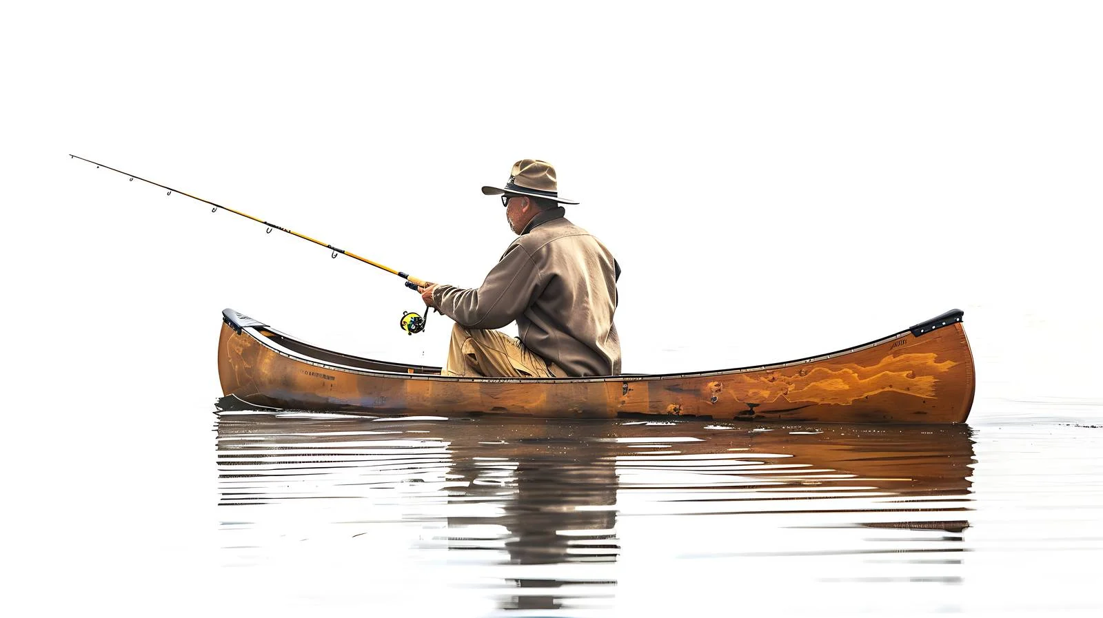 Fishing in Canoe on Northern Minnesota Lake — free download from Dotvec