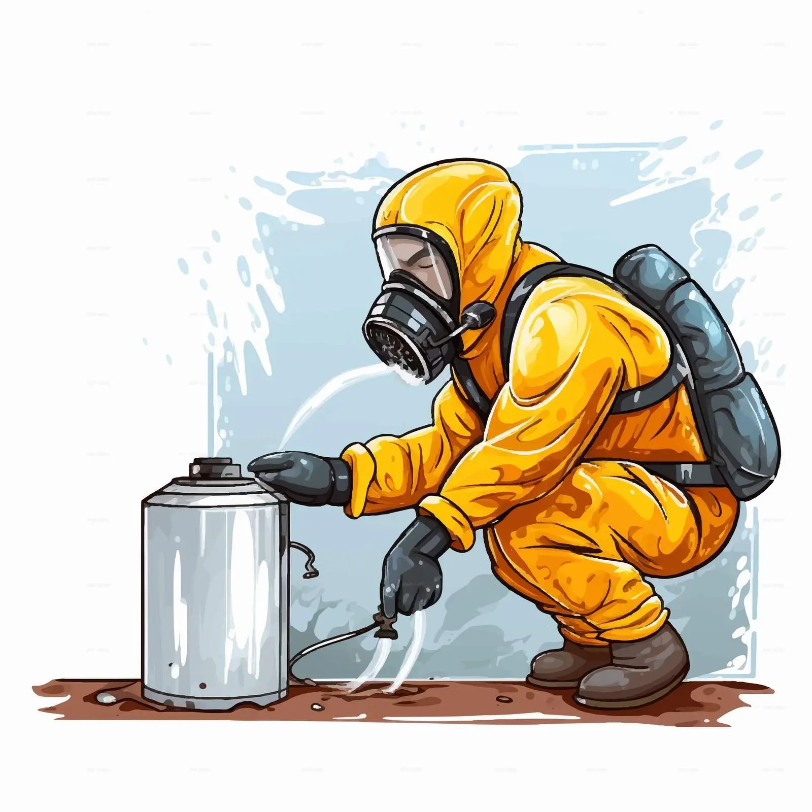 Cleaning Mold with Protective Hazmat Suit — free download from Dotvec