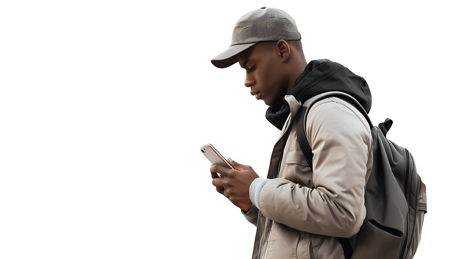 Urban Man Checking Phone in City — free download from Dotvec