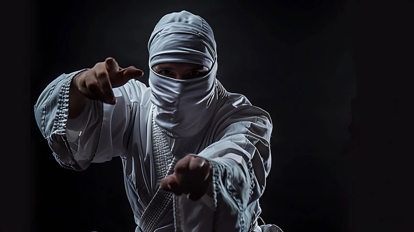 Modern Ninja in White Garb Studios — free download from Dotvec
