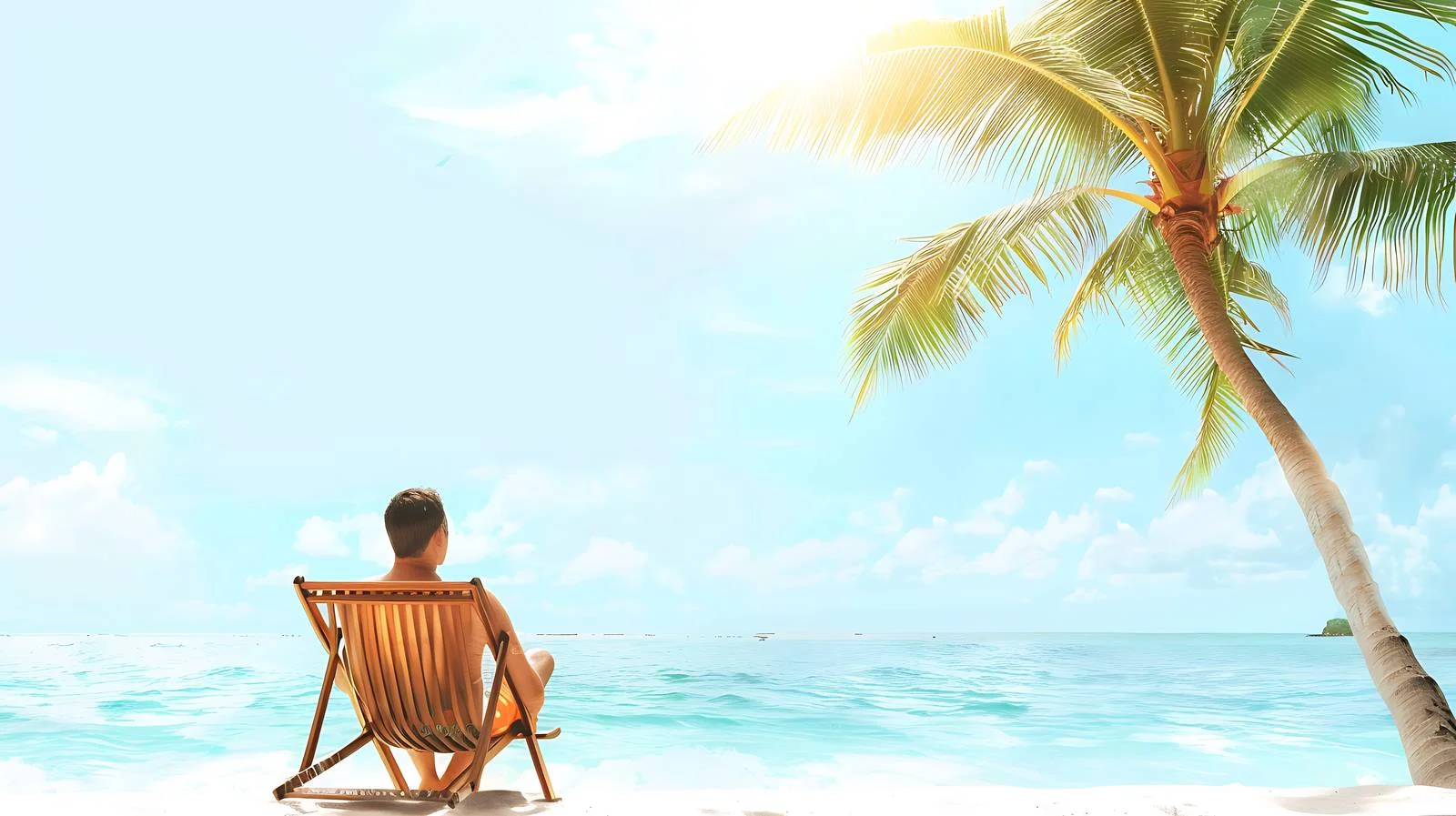 Relaxing Man on Tropical Beach Chair — free download from Dotvec