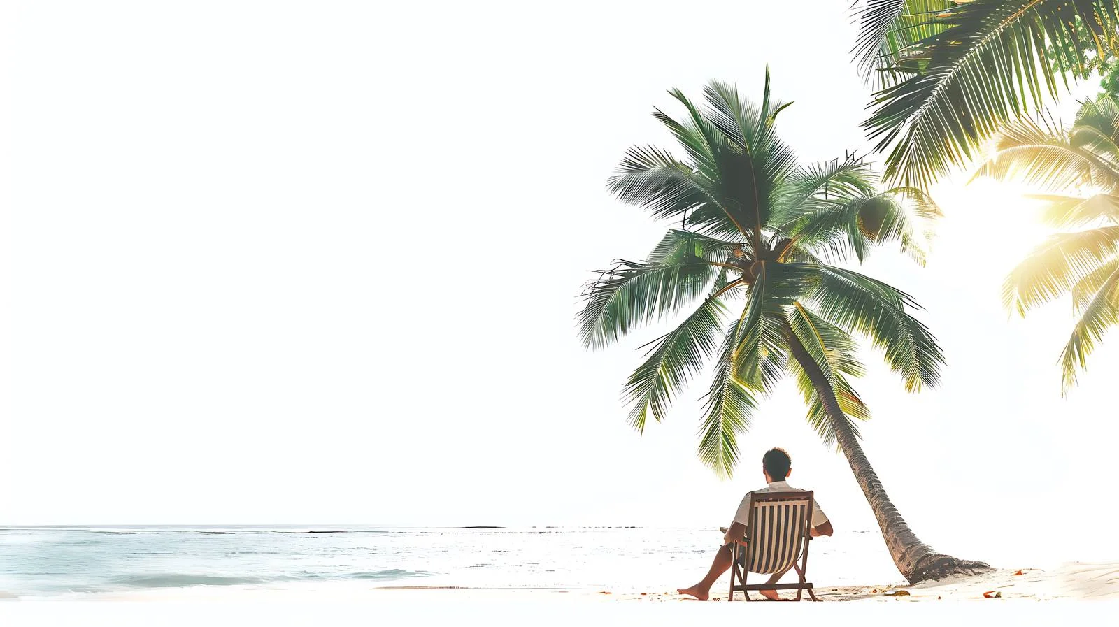 Man Relaxing on Tropical Beach Chair — free download from Dotvec