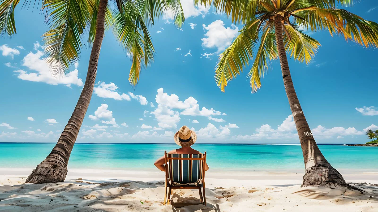 Relaxing Man on Tropical Beach Chair — free download from Dotvec