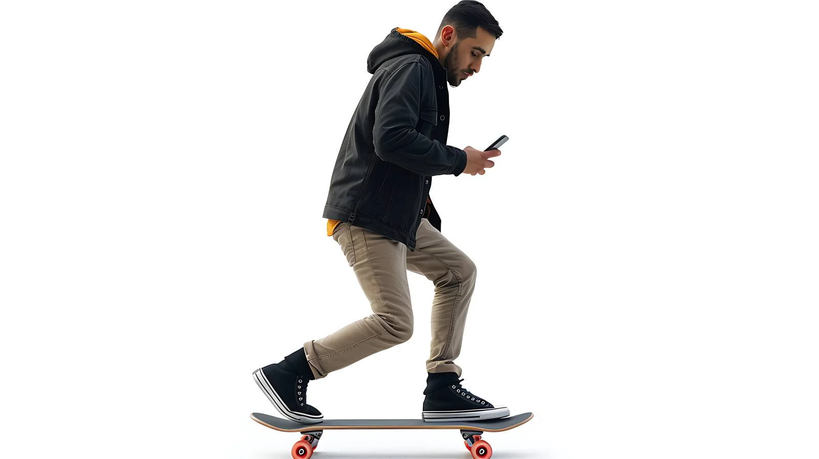 Skateboarding with Cell Phone — free download from Dotvec