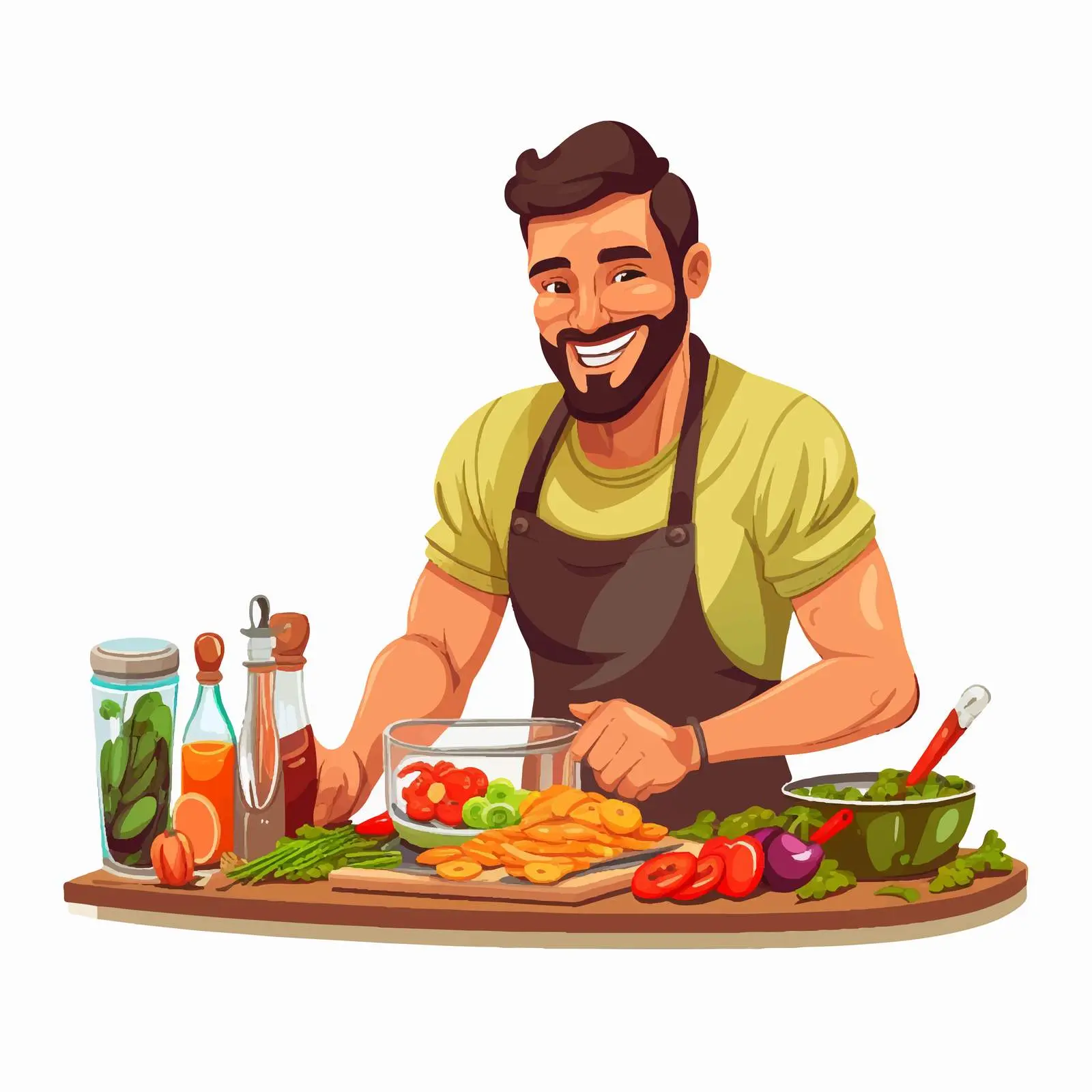 Fun Cooking Icon for Vegetable Lunch Preparation — free download from Dotvec