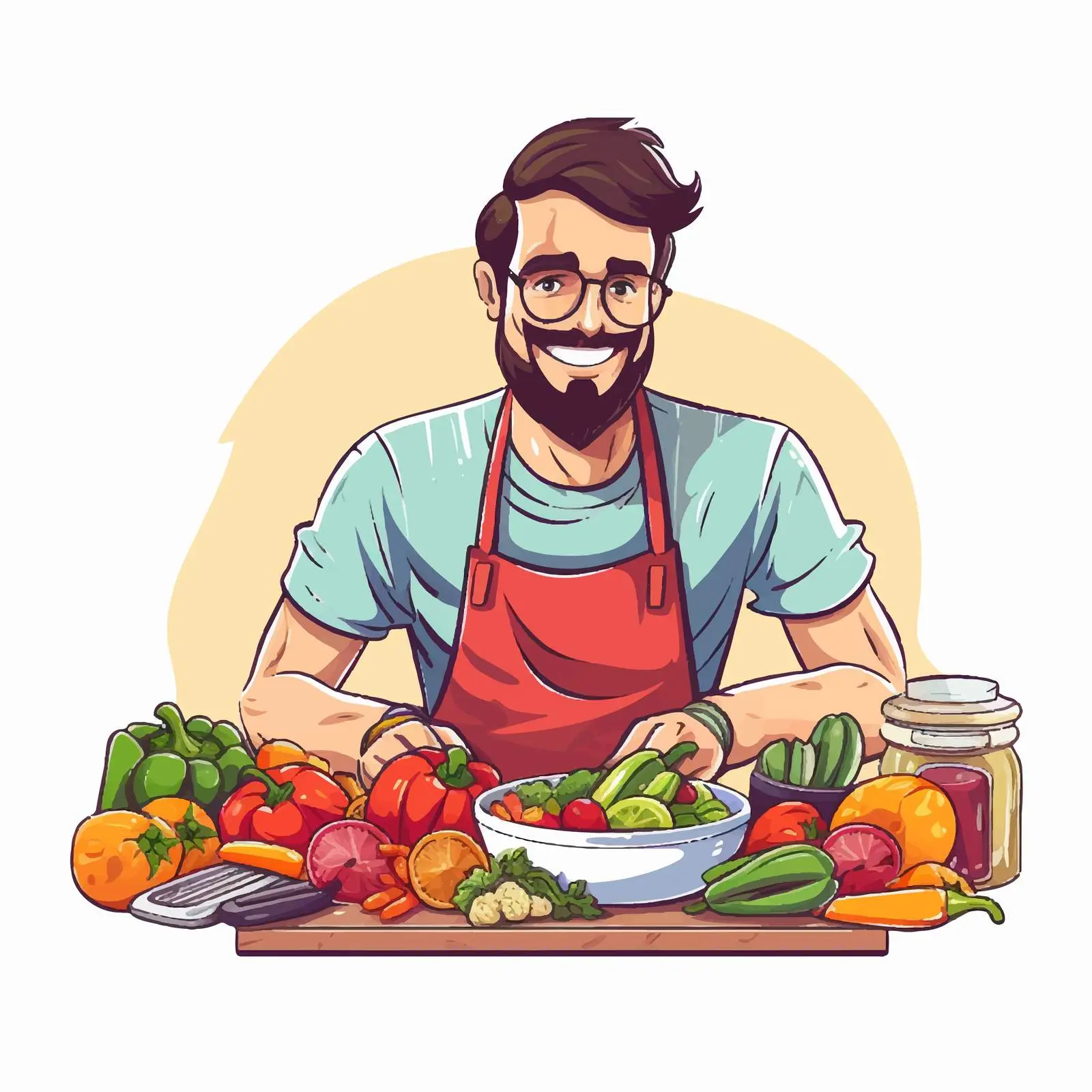 Fun Vegetable Cooking Preparation Icon — free download from Dotvec