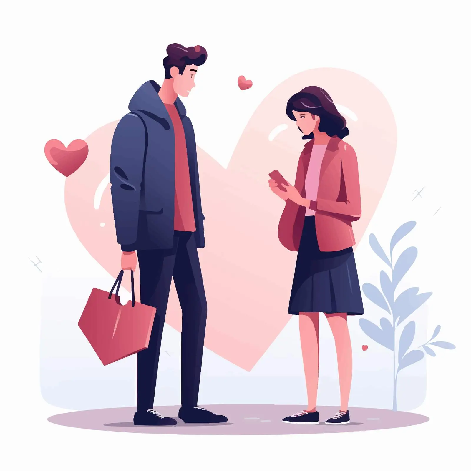 Man Missing His Departed Love Partner – free coping image from Dotvec