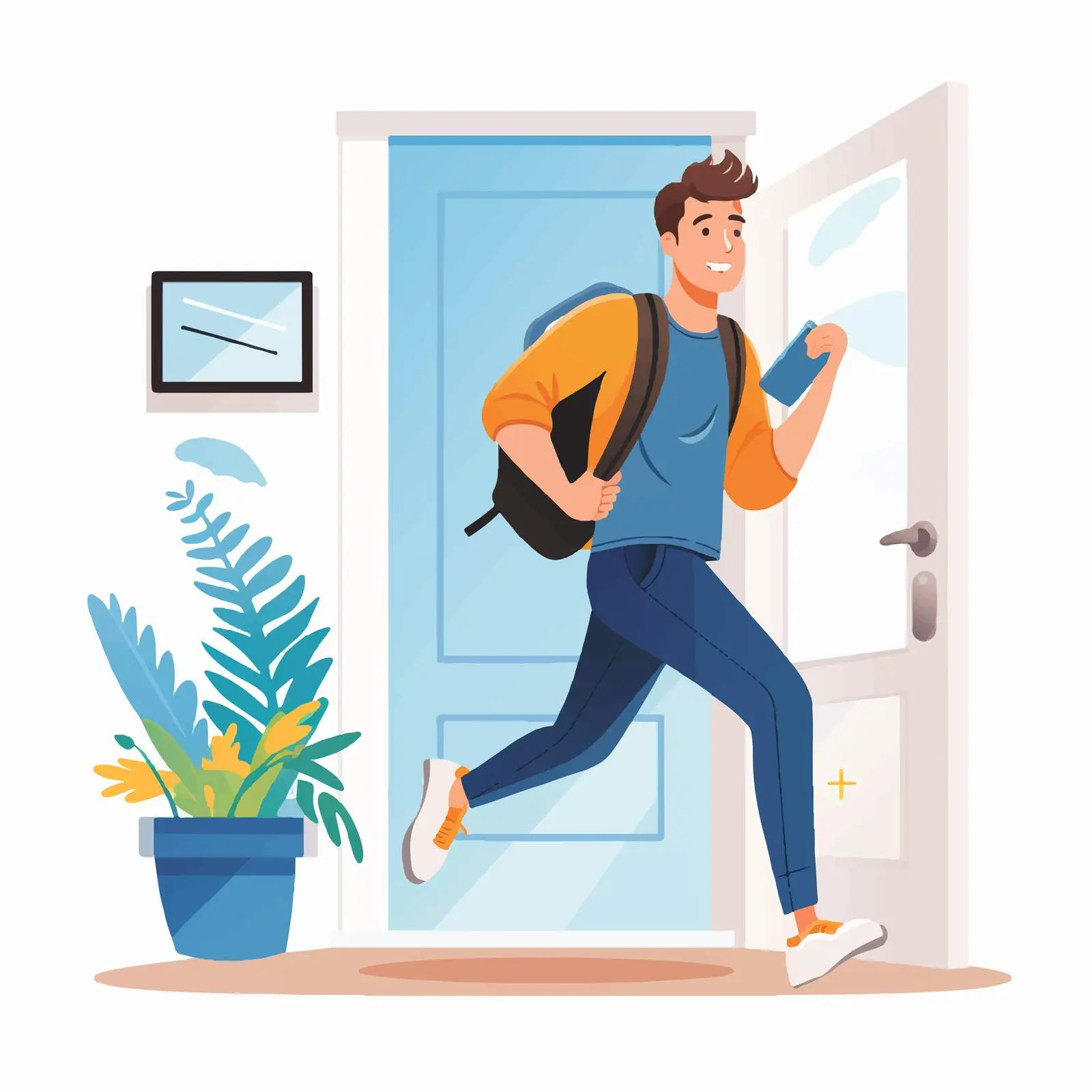 Young Person Unlocking Door to Home – free opening image from Dotvec