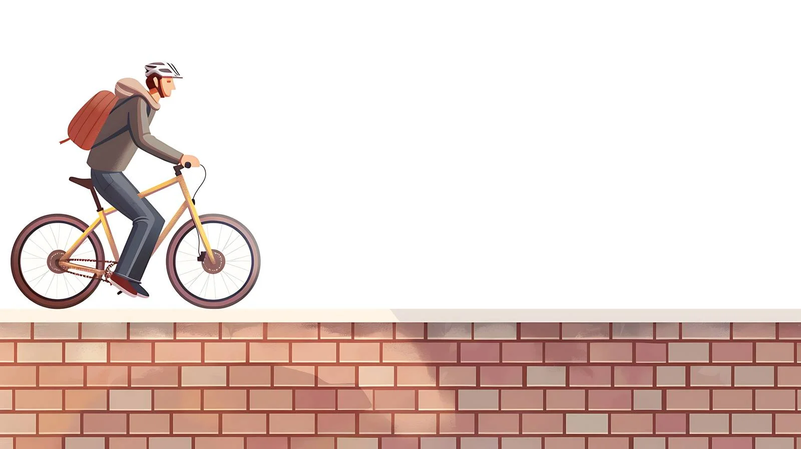 Man on E-Bike by Brick Wall — free download from Dotvec