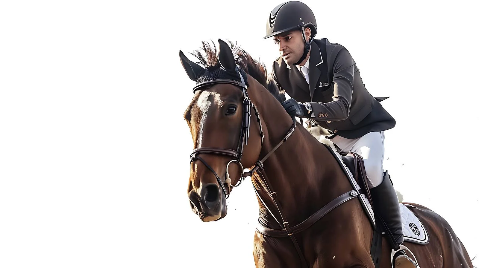 Equestrian on Isolated White Background — free download from Dotvec