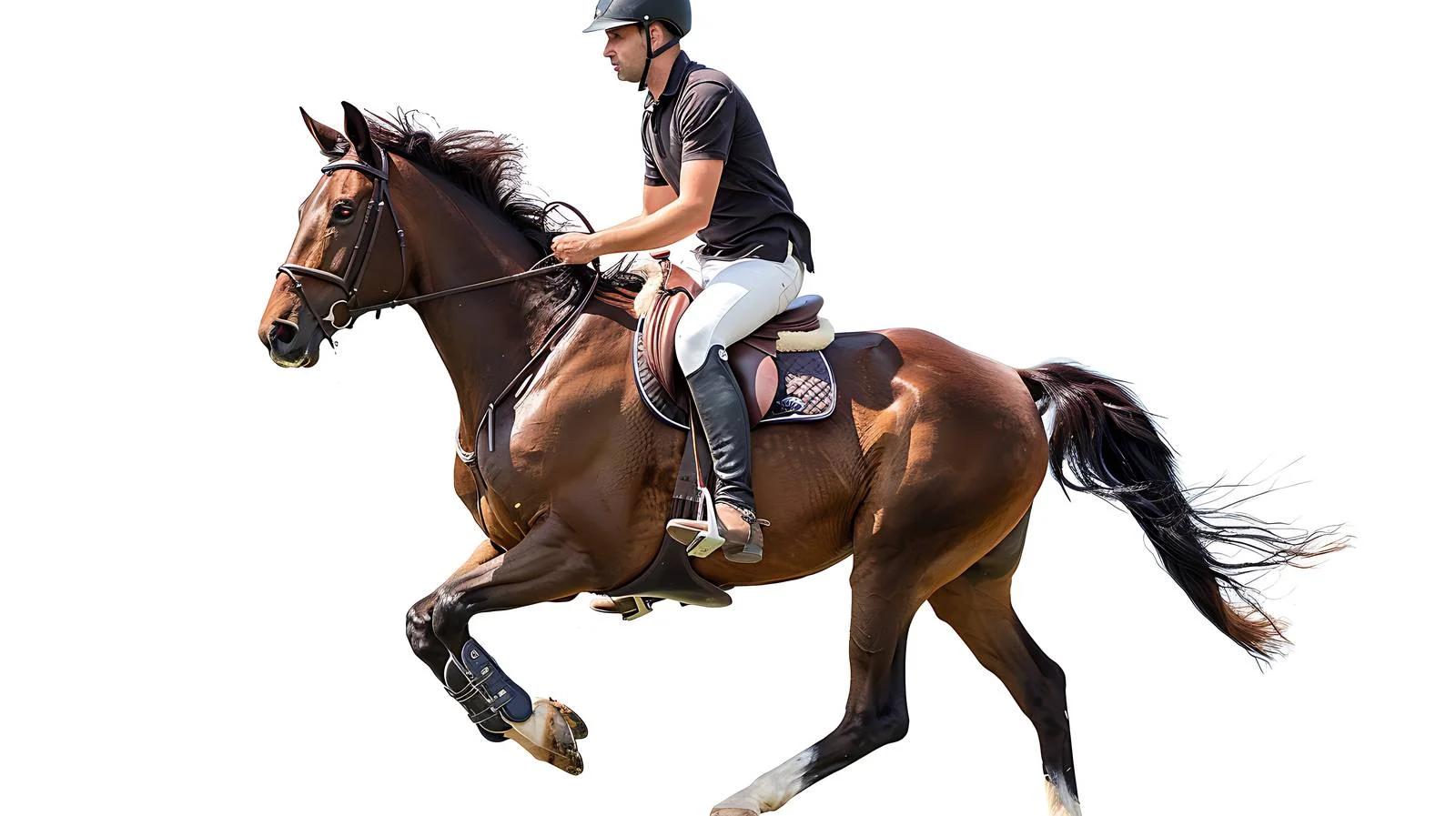 Equestrian Rider on Isolated White Background — free download from Dotvec