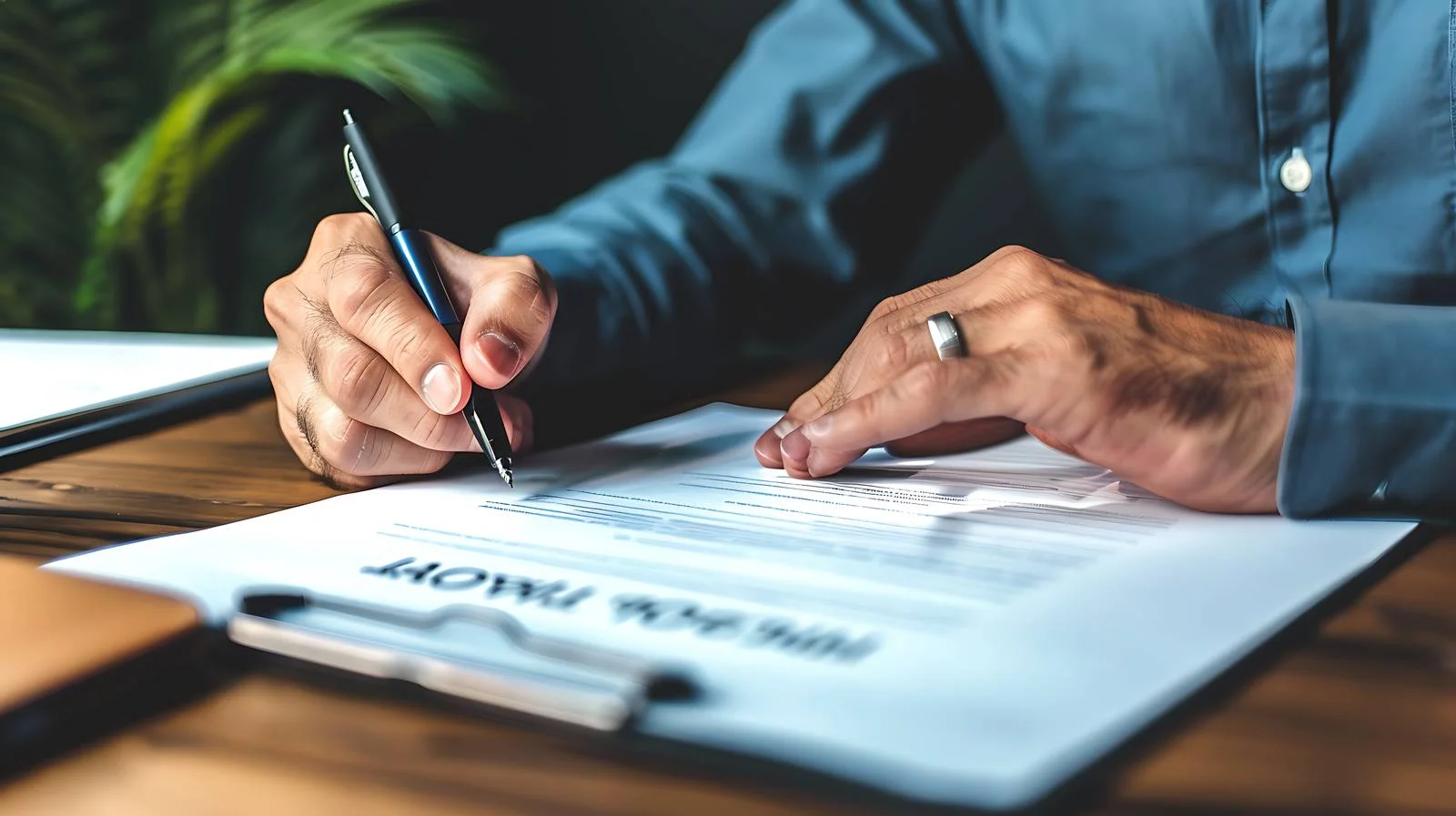 Man Signing Home Insurance Policy — free download from Dotvec