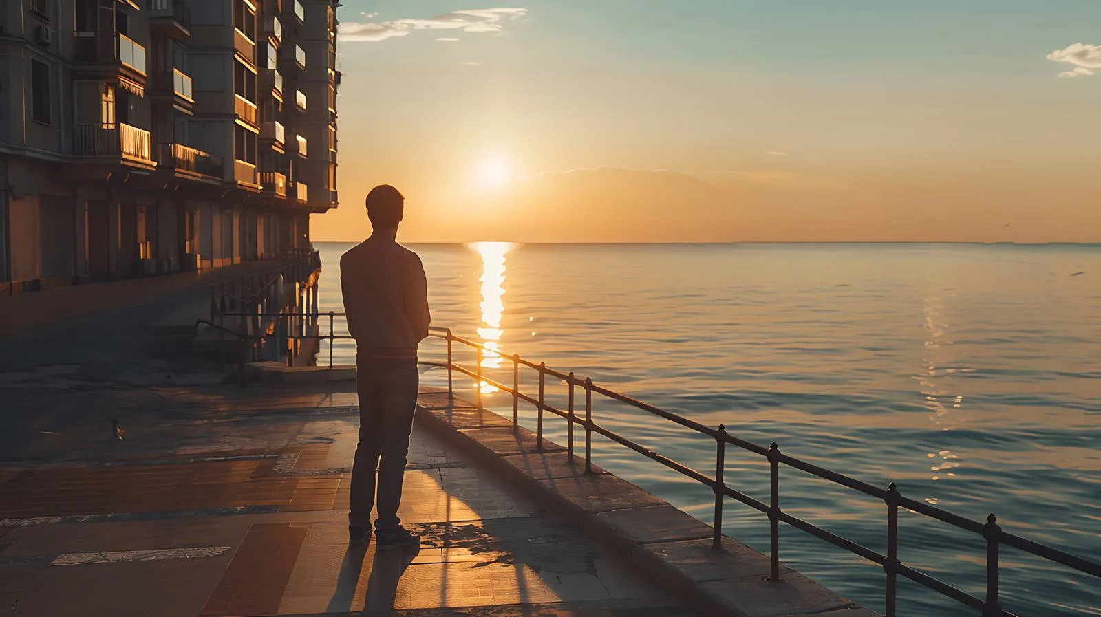 Man at Serene Hotel View — free download from Dotvec