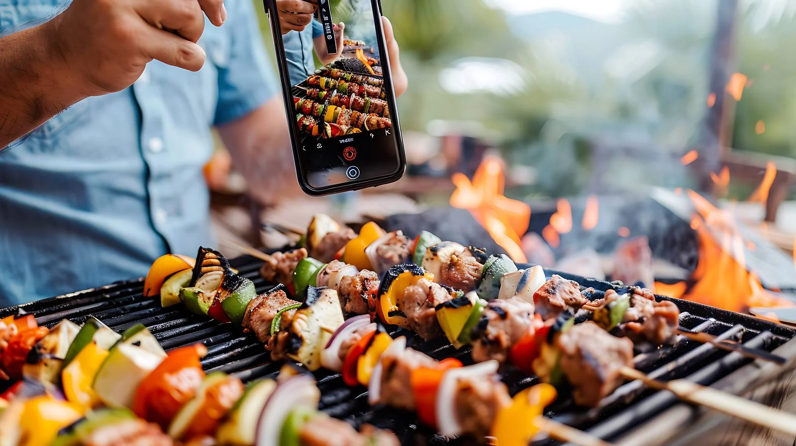 Capturing Food Moments at Barbecue Gathering — free download from Dotvec