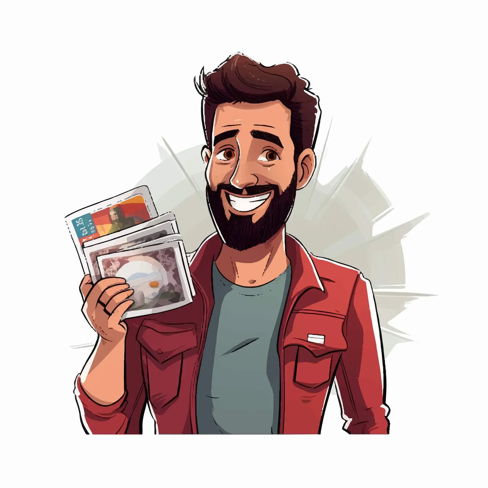 Cartoon Travel Wallet with Tickets Vector Illustration – free luggage image from Dotvec