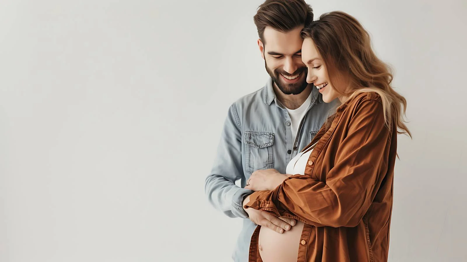 Expectant Father Lovingly Touching Pregnant Woman — free download from Dotvec