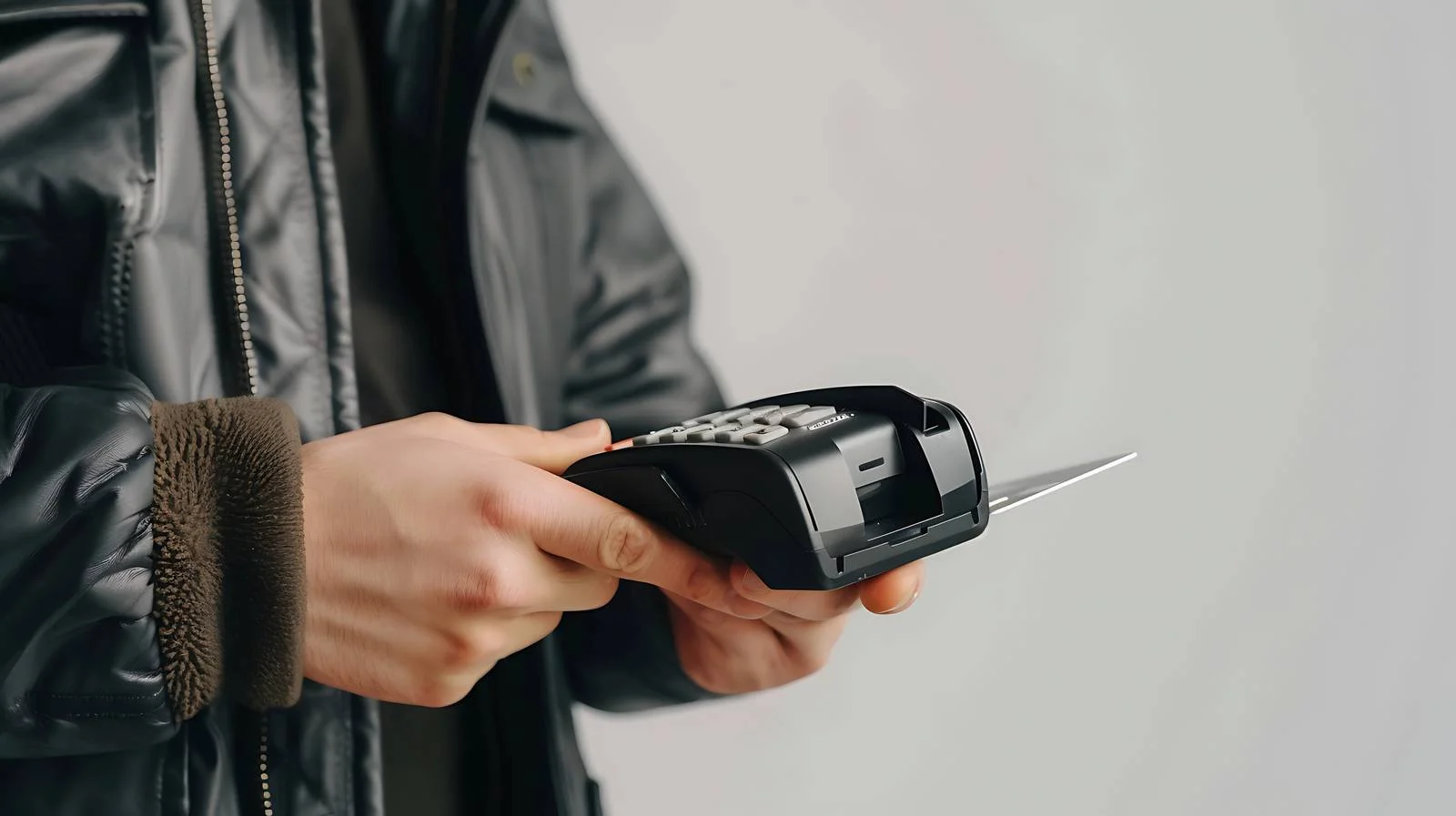 Close-up Credit Card Reader Usage — free download from Dotvec