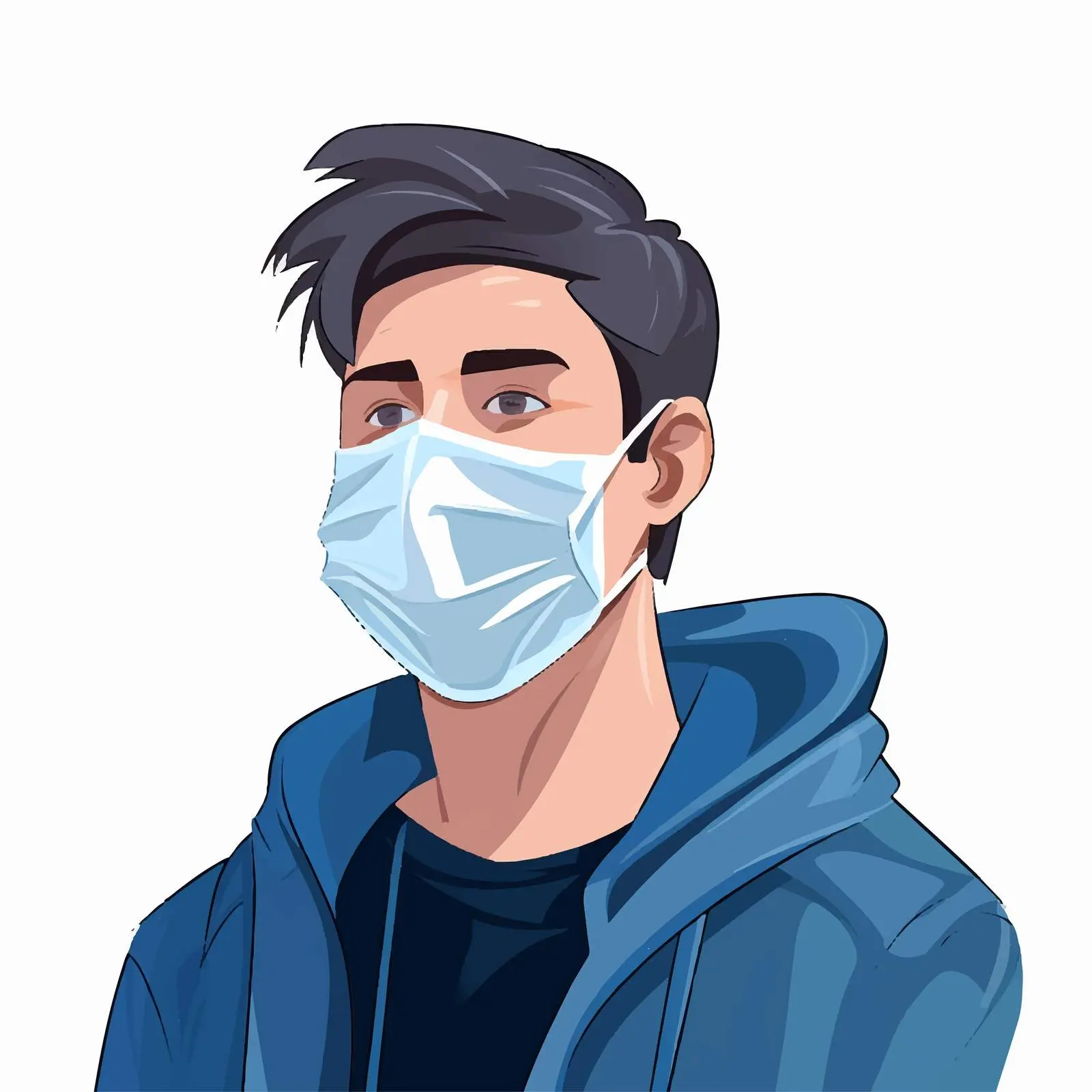 Man Wearing Face Mask during COVID-19 Pandemic – free protective measures image from Dotvec