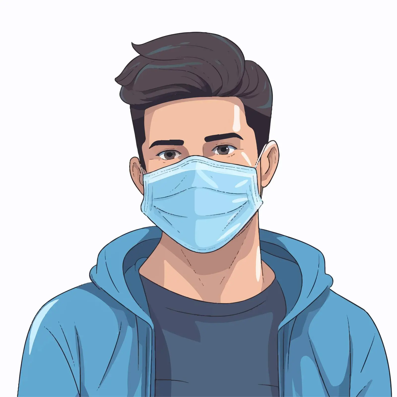 Man Wearing Face Mask During COVID-19 Pandemic – free disease control image from Dotvec