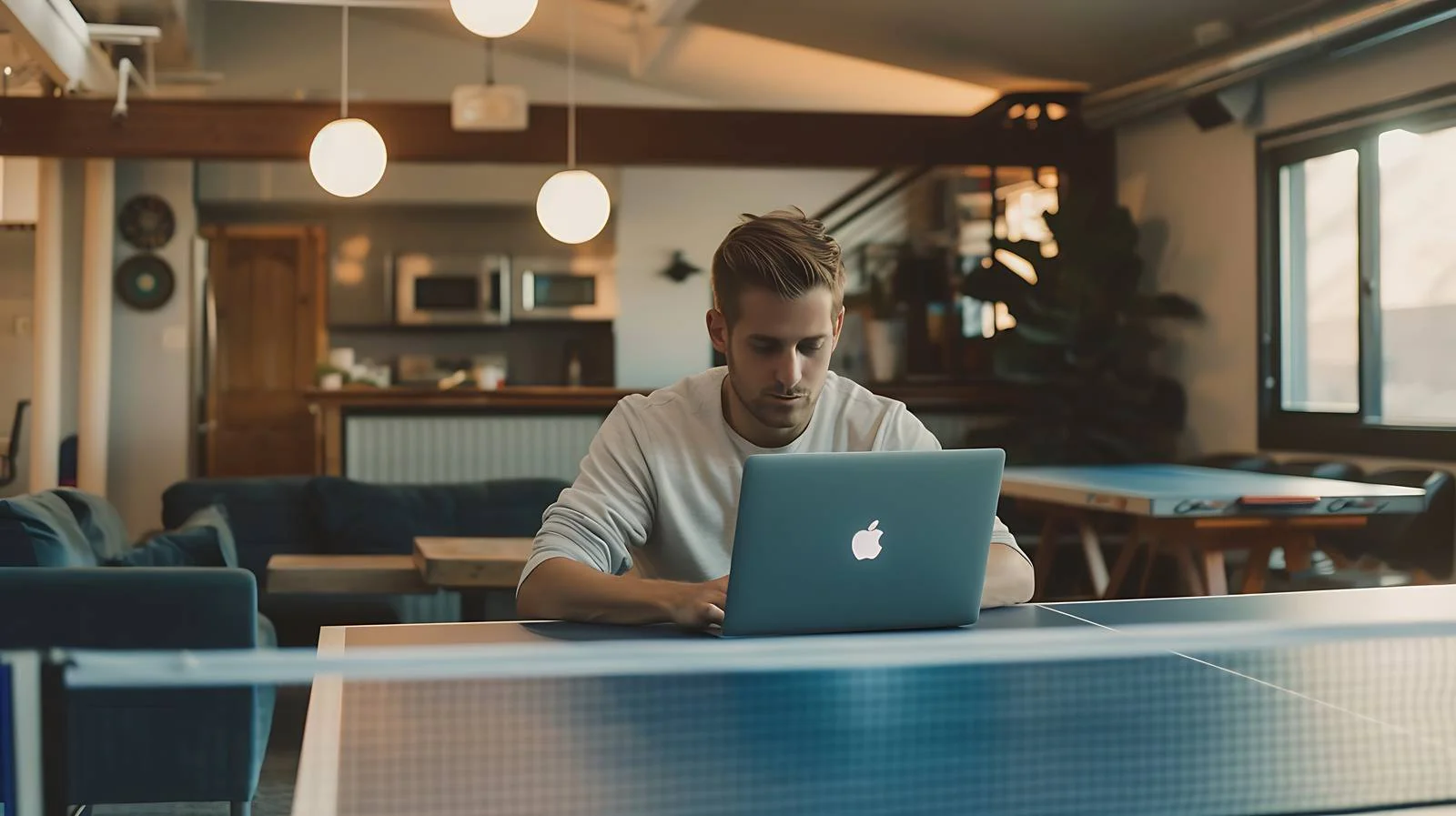 Office Break Room Laptop Usage — free download from Dotvec