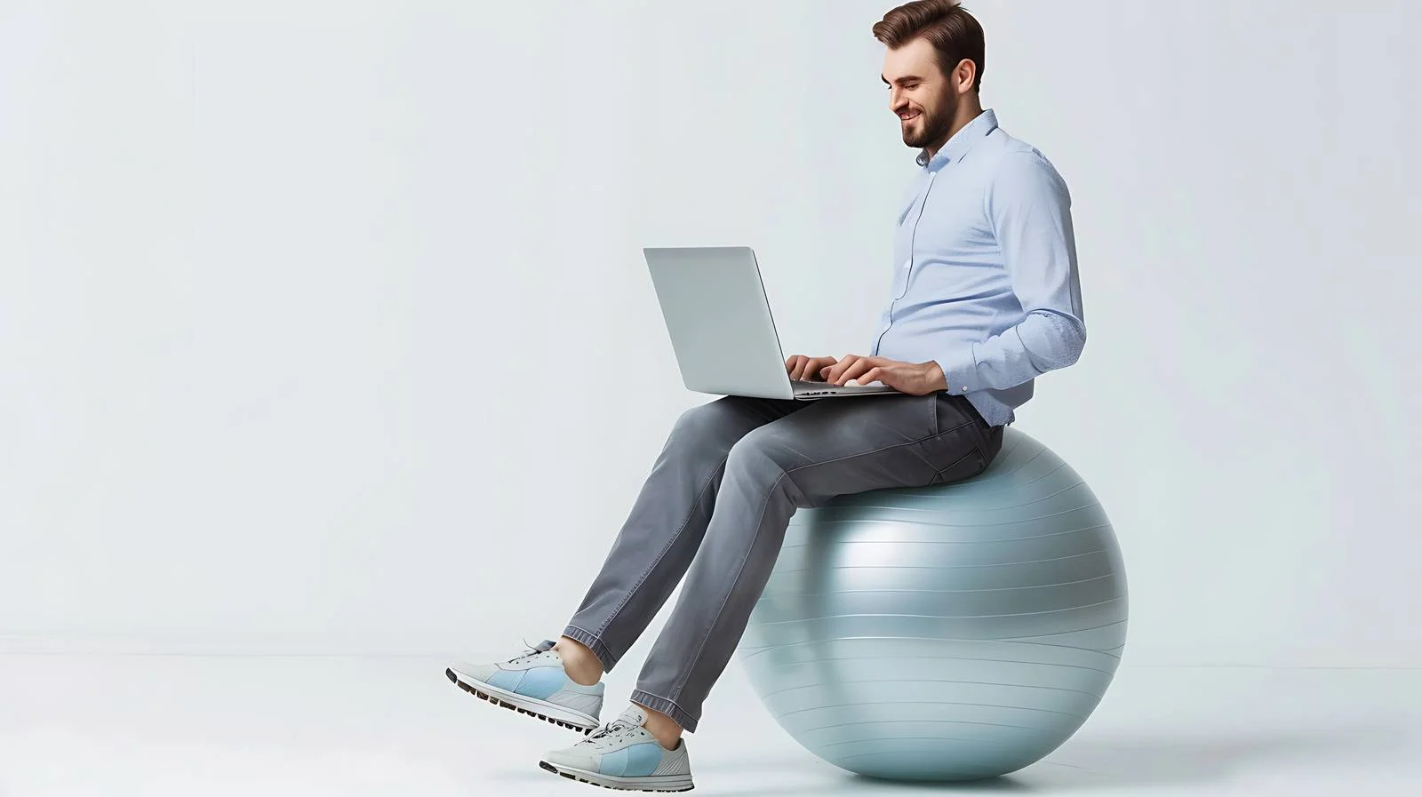 Focused Work on Fitness Ball — free download from Dotvec