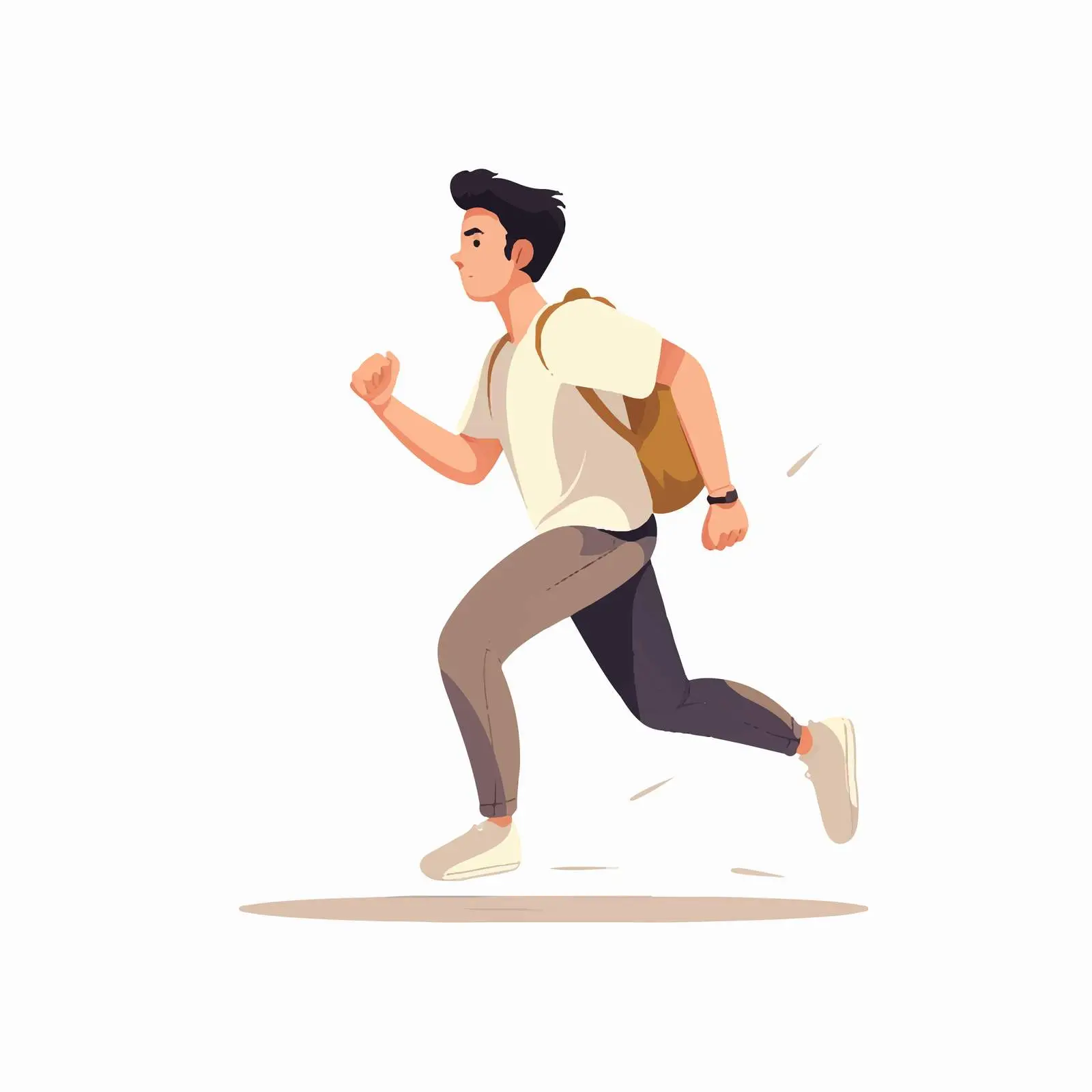 Fast Walking Faceless Person Vector Illustration — free download from Dotvec