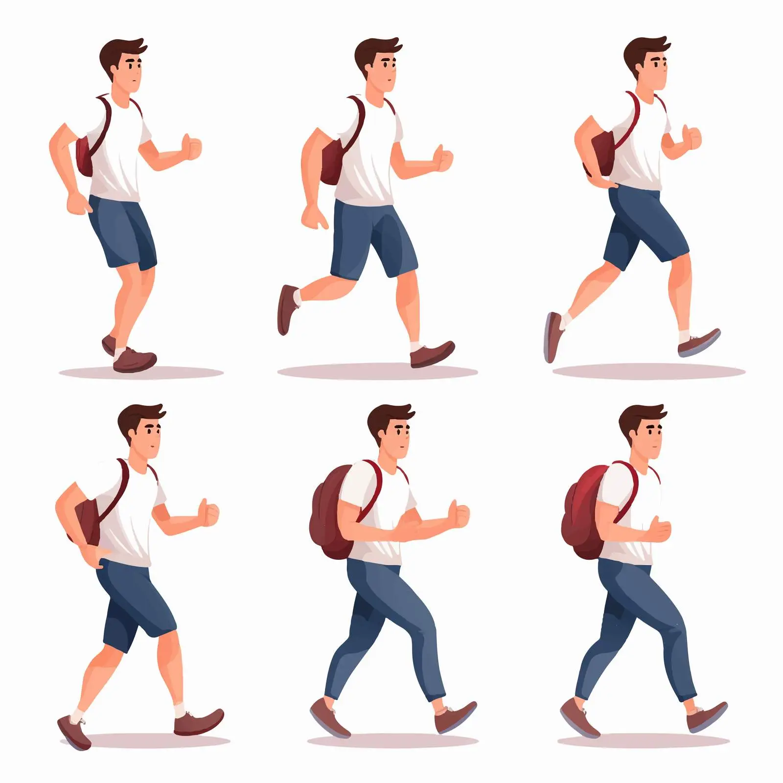 Faceless Person Walking Fast in Vector Design — free download from Dotvec