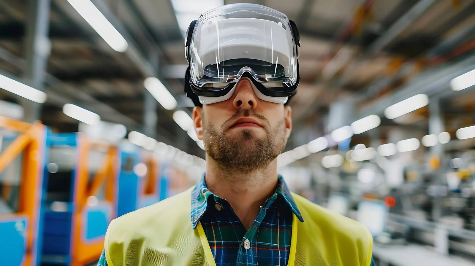Factory Worker with Safety Goggles — free download from Dotvec