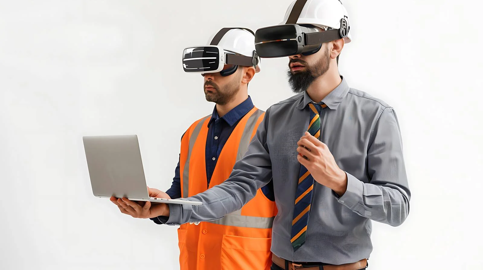 Businessman with VR Glasses and Laptop — free download from Dotvec