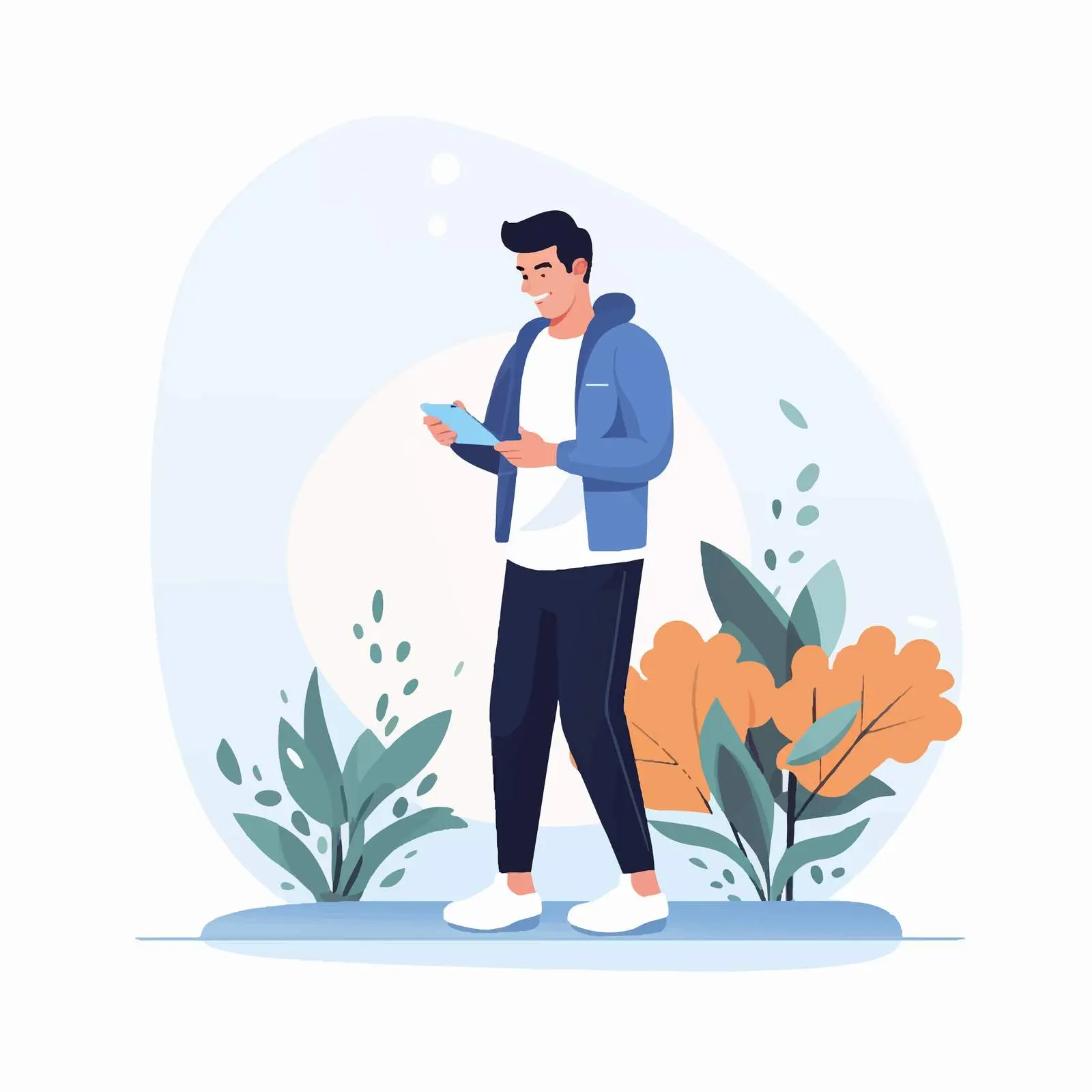 Person Texting on Mobile Phone in Social Media — free download from Dotvec