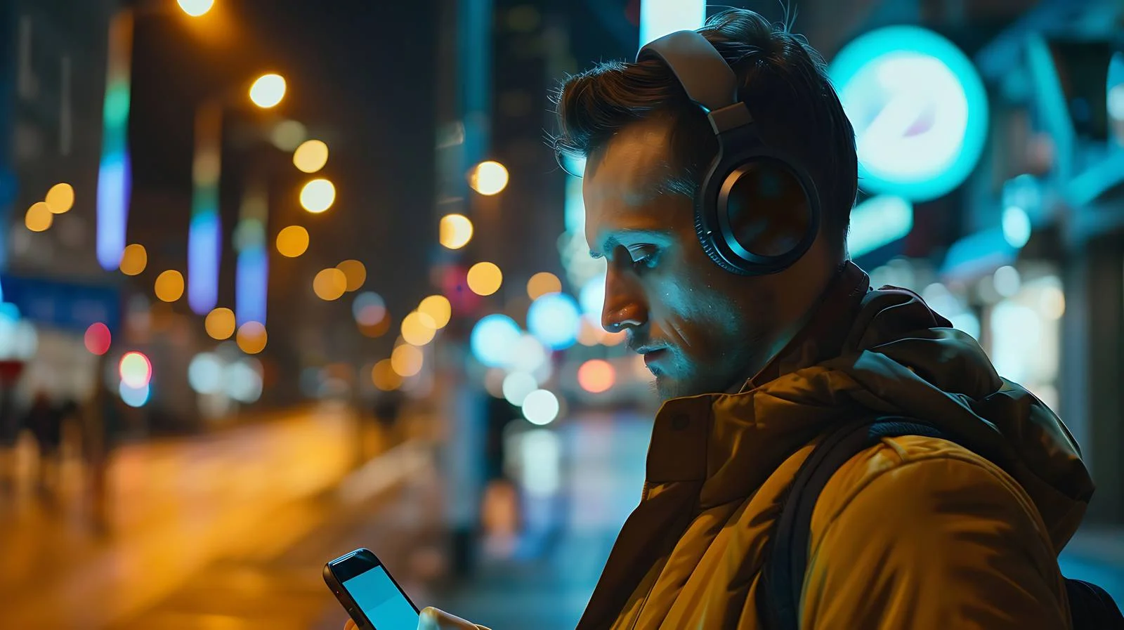 Man Listening Music with Smartphone — free download from Dotvec