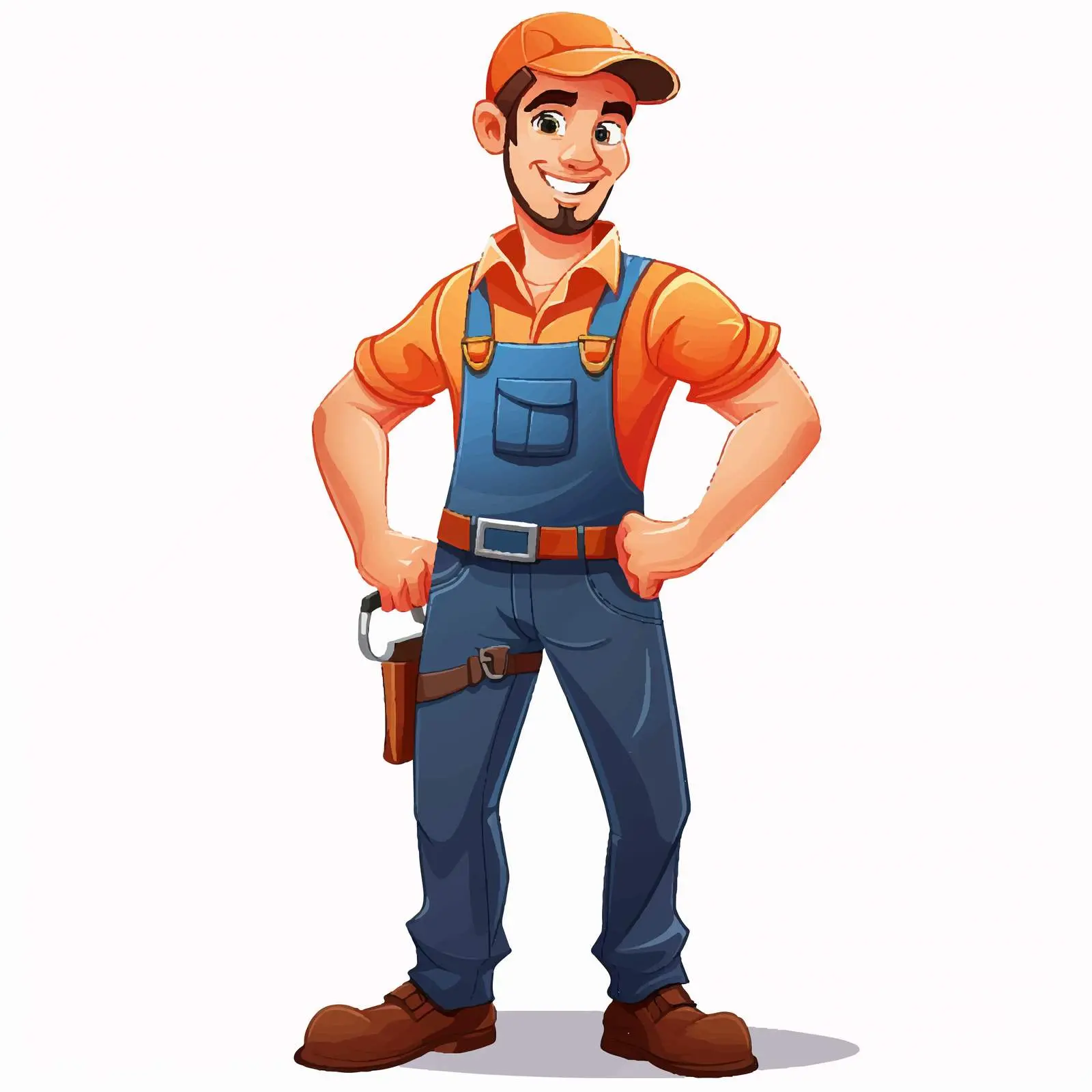 Cartoon Worker Character Vector Illustration — free download from Dotvec